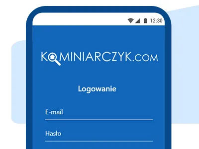 Aplikacja Kominiarczyk - ekran logowania e-mailem i hasłem