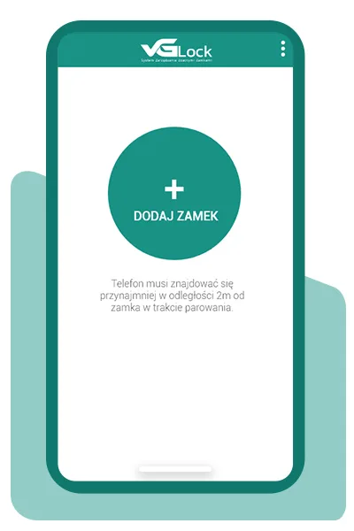 Aplikacja VG Lock - dodawanie nowego zamka w pobliżu telefonu