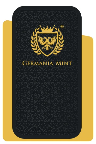 Aplikacja Germania Mint - ekran startowy z logo mennicy