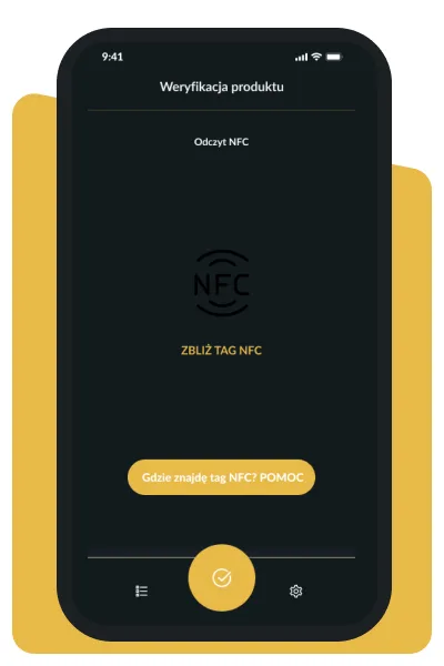 Aplikacja Germania Mint - odczyt tagu NFC produktu