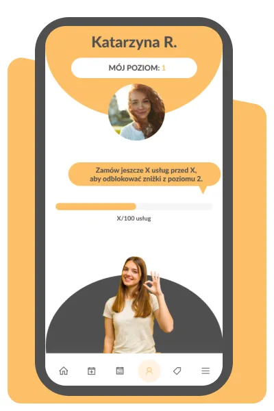 Aplikacja Clean App - postęp w programie lojalnościowym