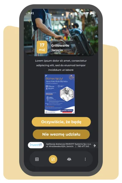 Aplikacja JKB - szczegóły wydarzenia z potwierdzeniem udziału